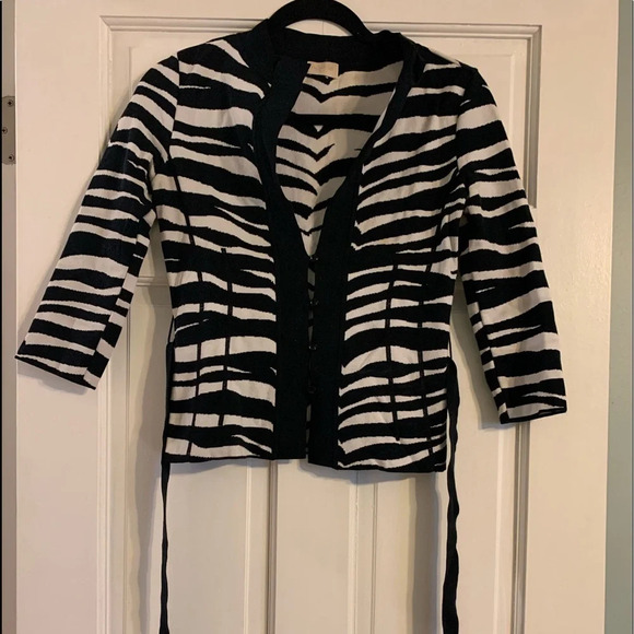 Zebra Print Valentino Cardigan - Picture 1 of 6